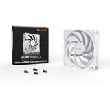 be quiet! Pure Wings 3 PWM high-speed ventilateur de boîtier Blanc, 120 x 120 x 25 mm, Ventilateur, 12 cm, 2100 tr/min, 101,2 m³/h, Blanc