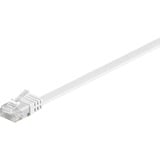 goobay Câble de raccordement RJ-45 U/UTP avec Cat.6 Blanc, 20 mètres, câble plat