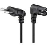 goobay EuroPlug Angled Both Ends, Câble Noir, 90°