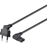 goobay EuroPlug Angled Both Ends, Câble Noir, 90°