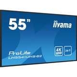iiyama Iiya 55 L LH5541UHS-B2 LCD UHD, Affichage public Noir