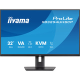 iiyama ProLite XB3294UHSCP-B1 31.5" 4K UHD Moniteur  Noir, 2x HDMI, DisplayPort, 2x USB-A, 2x USB-C