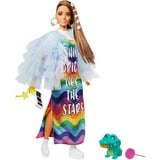 Barbie Extra Doll #9 - Blue Ruffled Jacket with Pet Crocodile, Poupée 