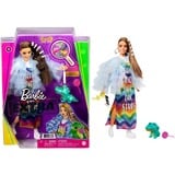 Barbie Extra Doll #9 - Blue Ruffled Jacket with Pet Crocodile, Poupée 