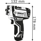 Bosch GSR 12V-15 FC Professional Noir, Bleu Perceuse à poignée pistolet Lithium-Ion (Li-Ion) 600g, Tournevis Bleu/Noir, Perceuse à poignée pistolet, Sans clé, 1 cm, 1300 tr/min, 3 cm, 1 cm