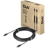 Club 3D USB-C 3.2 Gen2 > USB-C actif bidirectionnel, Câble Noir, 5 mètres, 8K 60Hz
