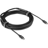 Club 3D USB-C 3.2 Gen2 > USB-C actif bidirectionnel, Câble Noir, 5 mètres, 8K 60Hz
