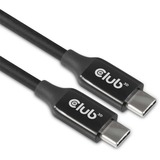 Club 3D USB-C 3.2 Gen2 > USB-C actif bidirectionnel, Câble Noir, 5 mètres, 8K 60Hz