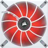 Corsair ML140 LED ELITE Red, Ventilateur de boîtier Blanc/Rouge, Connecteur de ventilateur PWM à 4 broches
