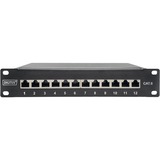 Digitus Patchp. 10" Cat.6 12port 1HE, Panneau de brassage Noir