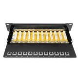 Digitus Patchp. 10" Cat.6 12port 1HE, Panneau de brassage Noir