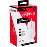 HyperX Pulsefire Haste 2, Souris gaming Blanc, 400 - 26.000 Dpi, RGB LED