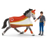 Schleich Horse Club - Kit d'équitation de voltige de Mia, Figurine 