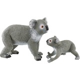 Schleich WILD LIFE Maman et Bébé Koala, Figurine 3 an(s), Vert, Gris