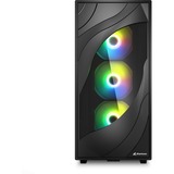 Sharkoon  boîtier midi tower Noir | 2x USB-A | 1x USB-C | RGB | Window