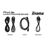 iiyama ProLite LH4375UHS-B2AG, Affichage public Noir (Mat), 3x HDMI | 1x DisplayPort | LAN | WiFi | 24/7