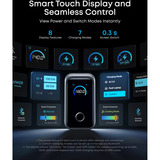 Anker Prime Charger (160W, 3 ports, Smart Display), Chargeur Gris, GaN, 3x USB-C, 140W max.