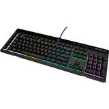 Corsair K55 RGB PRO, clavier gaming Noir, Layout États-Unis, Membrane, LED RGB