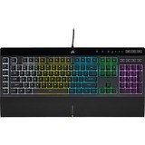 Corsair K55 RGB PRO clavier gaming Noir, Layout US (QWERTY), Membrane, 100%, LED RGB