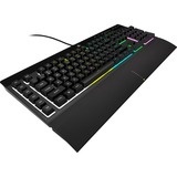 Corsair K55 RGB PRO clavier gaming Noir, Layout US (QWERTY), Membrane, 100%, LED RGB