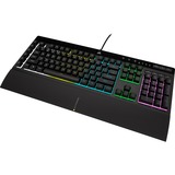 Corsair K55 RGB PRO clavier gaming Noir, Layout US (QWERTY), Membrane, 100%, LED RGB