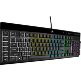 Corsair K55 RGB PRO clavier gaming Noir, Layout US (QWERTY), Membrane, 100%, LED RGB