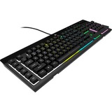 Corsair K55 RGB PRO clavier gaming Noir, Layout US (QWERTY), Membrane, 100%, LED RGB