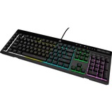 Corsair K55 RGB PRO clavier gaming Noir, Layout US (QWERTY), Membrane, 100%, LED RGB