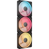 Corsair iCUE LINK LX120-R RGB Reverse Fans Starter Kit, Ventilateur de boîtier Noir, 3 pièces, 4 broches PWM