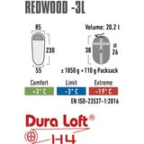 High Peak Redwood -3 L, Sac de couchage Rouge foncé/gris
