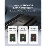 ICY BOX IB-1827MCP-C31, Boîtier disque dur Noir, USB-C 3.2 (10 Gbit/s)