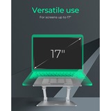 ICY BOX Support pour ordinateur portable IB-NH300 Gris, Supports de Laptop, Argent, Aluminium, Silicone, 43,2 cm (17"), 3 kg, 15 cm