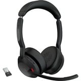 Jabra Evolve2 55 casque on-ear Noir, Microsoft Teams, USB-A, Link380a