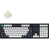 Keychron Q6 Max-M4 QMK, clavier Noir, Layout BE, Gateron Jupiter Banana, RGB led, Hot-swappable, Bluetooth, 2.4GHz