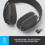 Logitech Zone Vibe 125, Casque/Écouteur Noir, Bluetooth 5.2