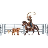 Schleich Farm Life Capture au Lasso avec un Cowboy, Figurine 3 an(s), Marron, Gris