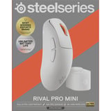 SteelSeries Rival Pro Mini, Souris gaming Blanc, 100 - 42 000 DPI, 8K, UWB / 6 GHz