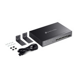 TP-Link Omada SG2210MP JetStream Smart Switch Gigabit 10 ports Noir, 8x PoE+, 2x Gigabit SFP