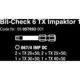 Wera Bit-Check 6 TX Impaktor 1, Set d'embouts de vissage 