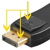 goobay Adaptateur DisplayPort > HDMI Noir, DisplayPort, HDMI, Noir, En vrac
