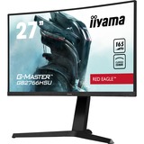 iiyama G-Master Red Eagle GB2766HSU-B1 27" Moniteur gaming incurvé  Noir, 2x HDMI, 1x DisplayPort, 2x USB-A 2.0, 165 Hz