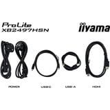 iiyama ProLite XB2497HSN-B1 23.8" Moniteur Noir (Mat), 1x DisplayPort, 1x HDMI, 3x USB-C, 2x USB-A, 1x RJ-45