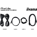 iiyama ProLite XB2497HSN-B1 23.8" Moniteur  Noir (Mat), 60,5 cm (23.8"), 1920 x 1080 pixels, Full HD, LED, 1 ms, Noir