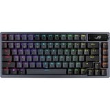 ASUS ROG Azoth RGB clavier gaming mécanique Gunmetal, Layout US (QWERTY), ROG NX Red, 80 % (TKL), Hot-swappable, Bluetooth, 2.4GHz, USB 2.0