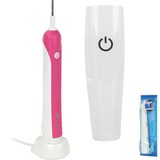 Braun PRO 750 3DWhite Brosse À Dents Électrique + Étui De Voyage, Brosse a dents electrique Rose/Blanc, Adulte, Brosse à dents rotative oscillante, Soin quotidien, Rose, Blanc, 8800 mouvements par minute, 4 x 30 sec