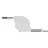 DeLOCK Câble de chargement USB rétractable 3-en-1 Typ-A Blanc/Argent, 1 m