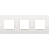 Niko Plaque de recouvrement triple avec entraxe de 71 mm - Horizontal, Finition Blanc