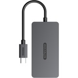 Sitecom USB-C vers 2x USB-A + 2x USB-C 10 Gbps Hub, Hub USB Gris