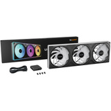 be quiet! Light Wings Pro IO 420mm Reverse ventilateurs de boîtier RGB  Noir, 3 pièces, 420 x 140 x 28 mm