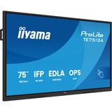 iiyama ProLite TE7513A-B1AG, Affichage public Noir, Touch, HDMI, DisplayPort, Audio, LAN, WiFi 6, USB-C, Android 14